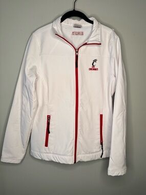 Colosseum Cincinnati UC Bearcats Women’s White Full Zip Soft Shell Jacket - L